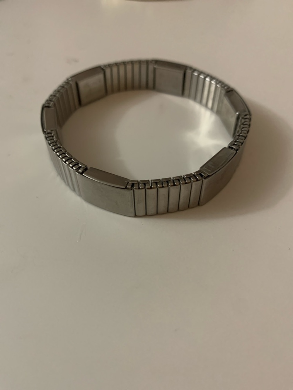Vintage Stretch Metal Bracelet - Silver
